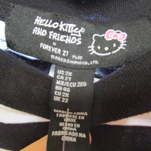 NEW W/TAGS FOREVER 21 HELLO KITTY & FRIENDS HALLOWEEN SKELETON CROP TOP~SIZE 2XL - Picture 13 of 17